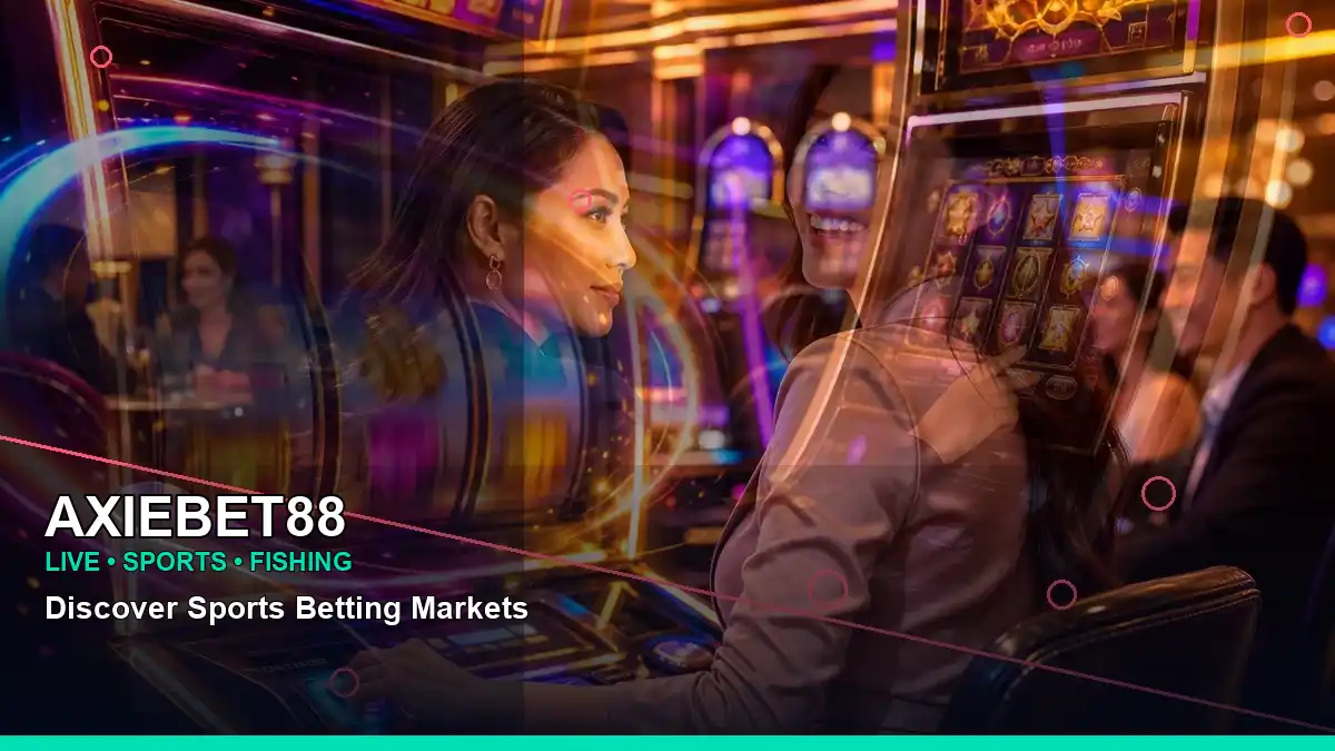 AXIEBET88 fruit reels online slot games featuring an adult Filipina casino host with a left-diagonal composition